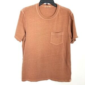 Alex Mill Womens Slub Cotton Short Sleeve T-Shirt Size L  Boxy Relaxed  Orange